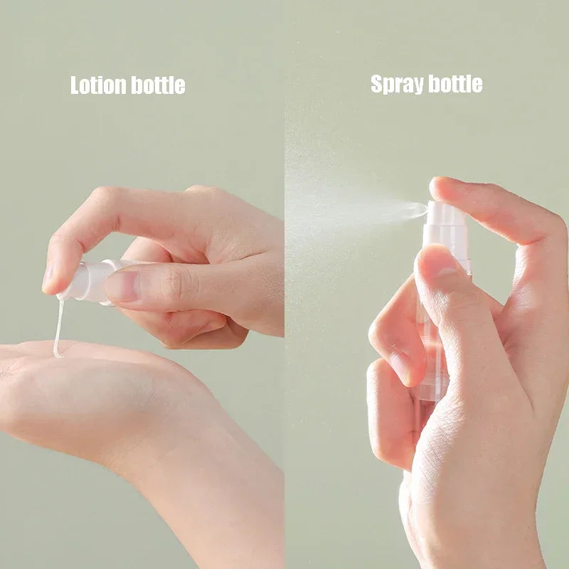 5-15ML Clear Empty Refillable Airless Vacuum Pump Cream Lotion and Spray Portable Bottle Set Sample Packing for Toiletries Qme
