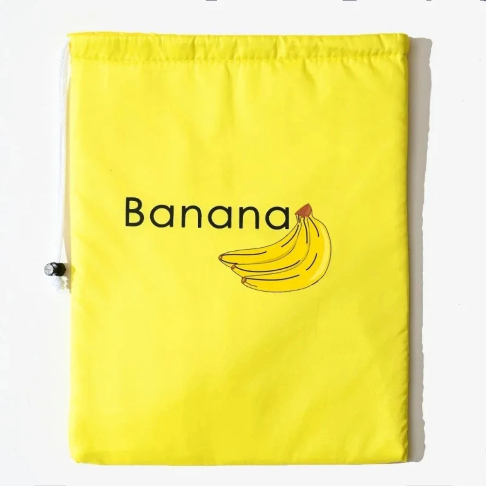 Food Fresh Keeping Drawstring Pocket Reusable Fruit Vegetable Storage Bag Household Produce Organizer Bundle Pouch Qme