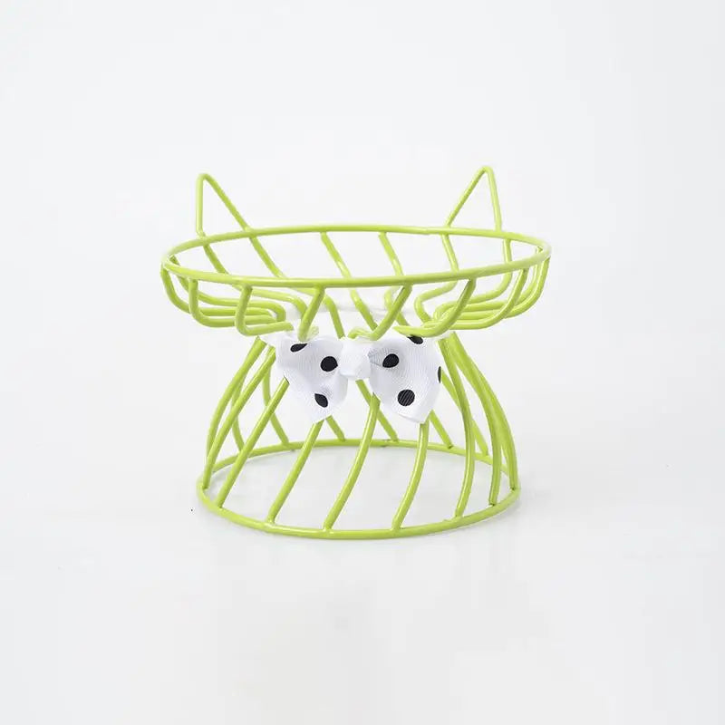 Cats Dogs Outdoor Feeding Drinking Accessories Doggie Cat Stand Bowl Qme Green