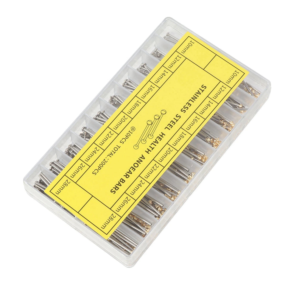 Watch Strap Screw Link Pin Fit Gold Silver Watch Connecting Screw Tube 1.3mm Width 10 Different Size for Watchmaker Qme