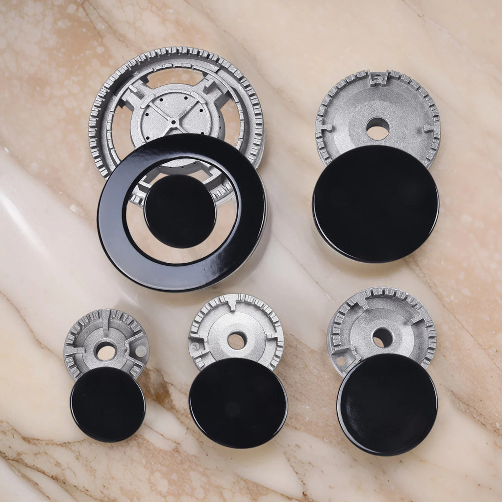 1 Set Cooker Hat Set Stove Lid Upgraded Oven Gas Hob Burner Crown Flame Cap Fits Most Gas Stove Burners Kitchen accessories Qme