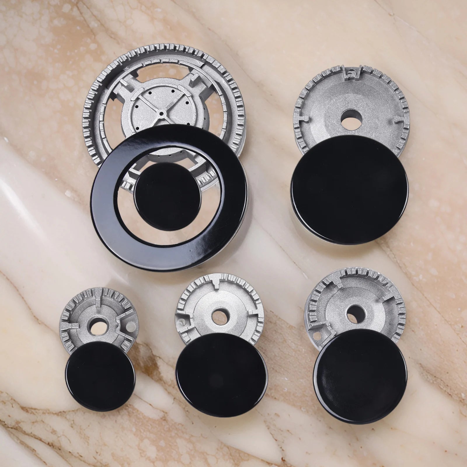 1 Set Cooker Hat Set Stove Lid Upgraded Oven Gas Hob Burner Crown Flame Cap Fits Most Gas Stove Burners Kitchen accessories Qme