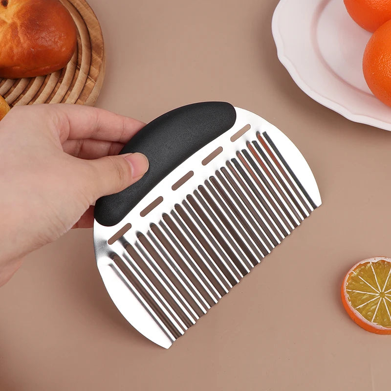 Stainless Steel Slicer Big Wave Shape Potato Chip Cutter French Fries Qme