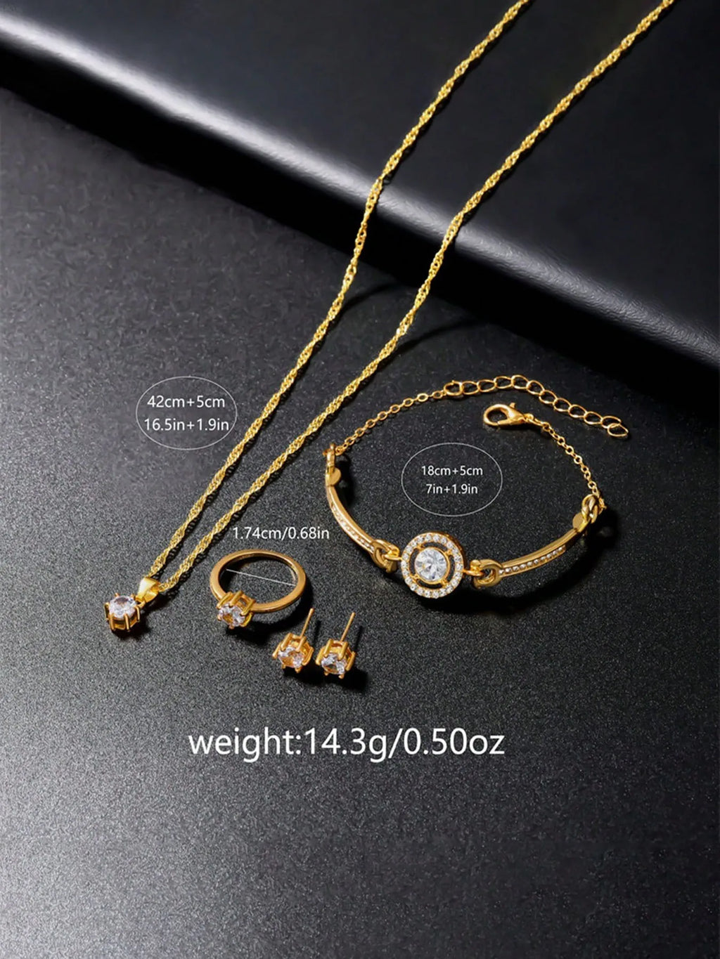 6-Piece Set Women's Student Quartz Watch Fashion Casual Steel Band Diamond Watch Set Qme