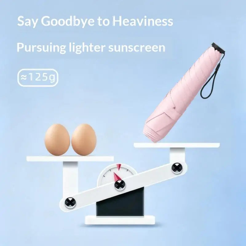 2 In 1 Sun Protection Ultra Light Pencil Umbrella Portable Folding UV Block Travel Umbrella Mini Pocket Rain Umbrella For Women Qme