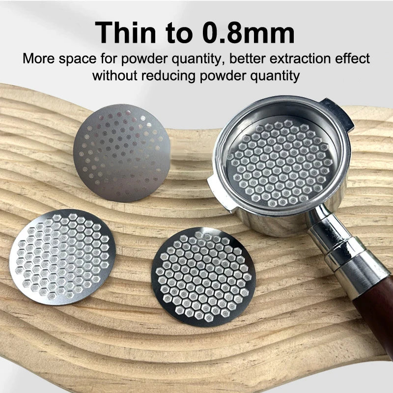 1 Piece Barista DIY Accessories Espresso Puck Screen Coffee Filter 51mm 53mm 58.5mm Portafilter Reusable Holder 0.8mm. Qme