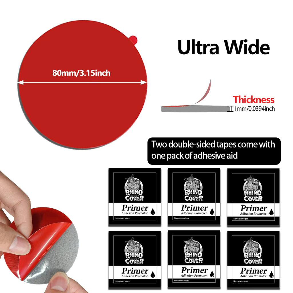 Extra Strong Sticky Adhesive Sticker Pads for Car Dashboard Suction Cup Mounts, Durable Mounting Double-Sided Circle Tape Qme