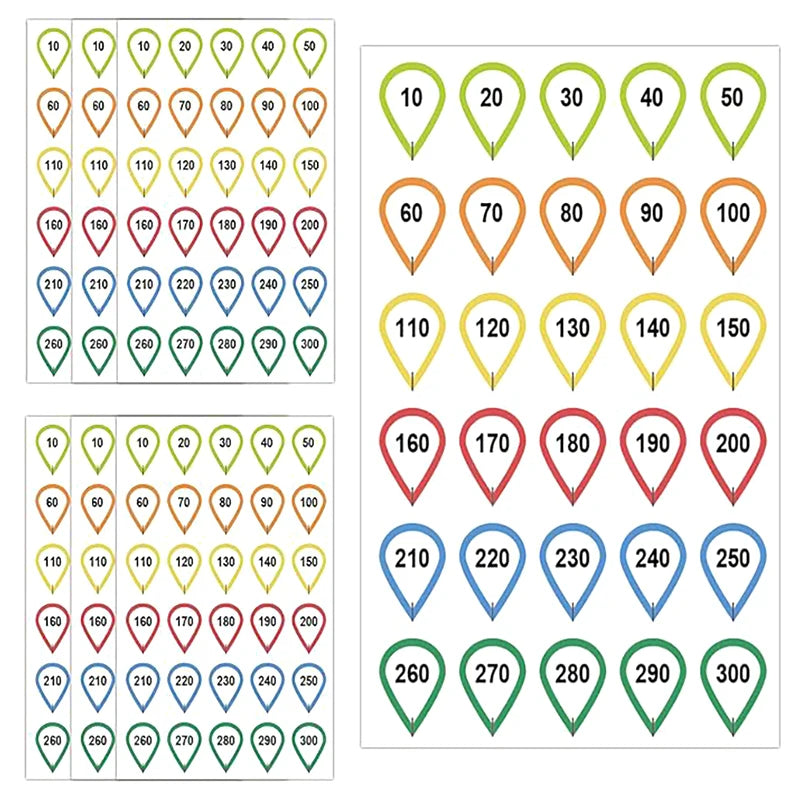 10 Sheets Rifle Scope Turret Stickers Rifle Scope Turret Tags For Close-Range & Mid-Range Precision Target Shooting Hunting Qme 10 Sheets