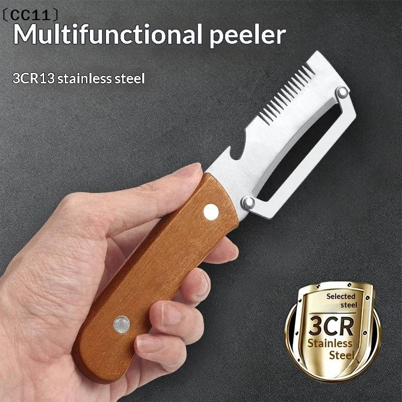 Durable Smooth Wooden Multi Functional Vegetable Peeler Ergonomic Qme