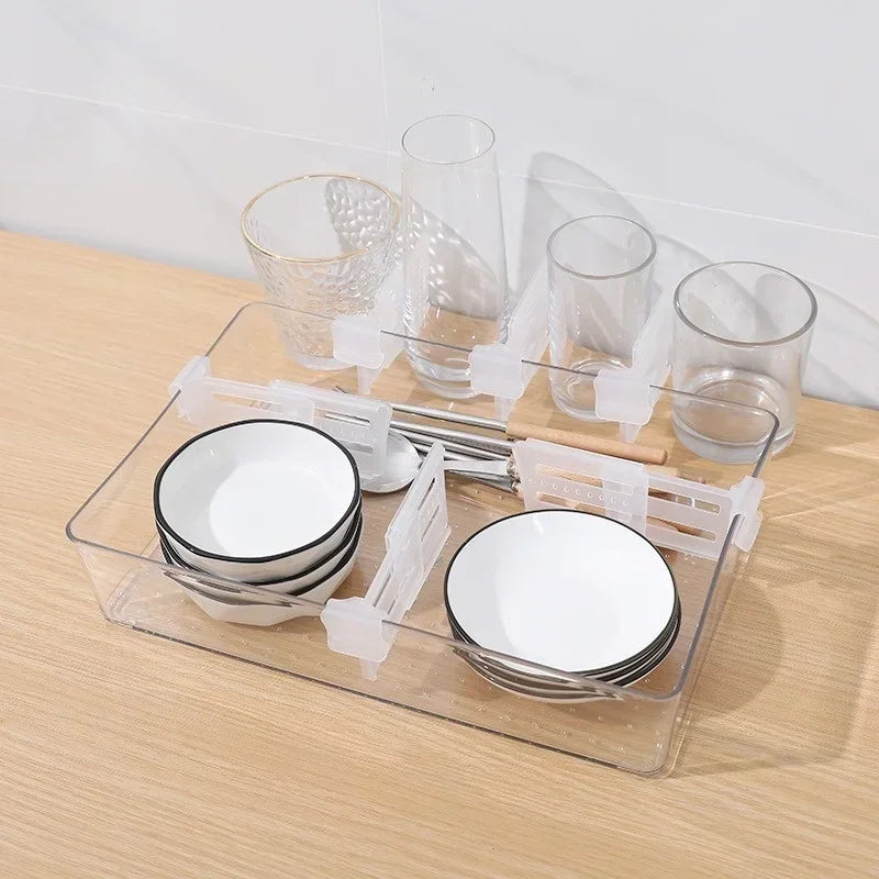 Extendable Refrigerator Organizer Shelf Divider Fridge Side Door Qme