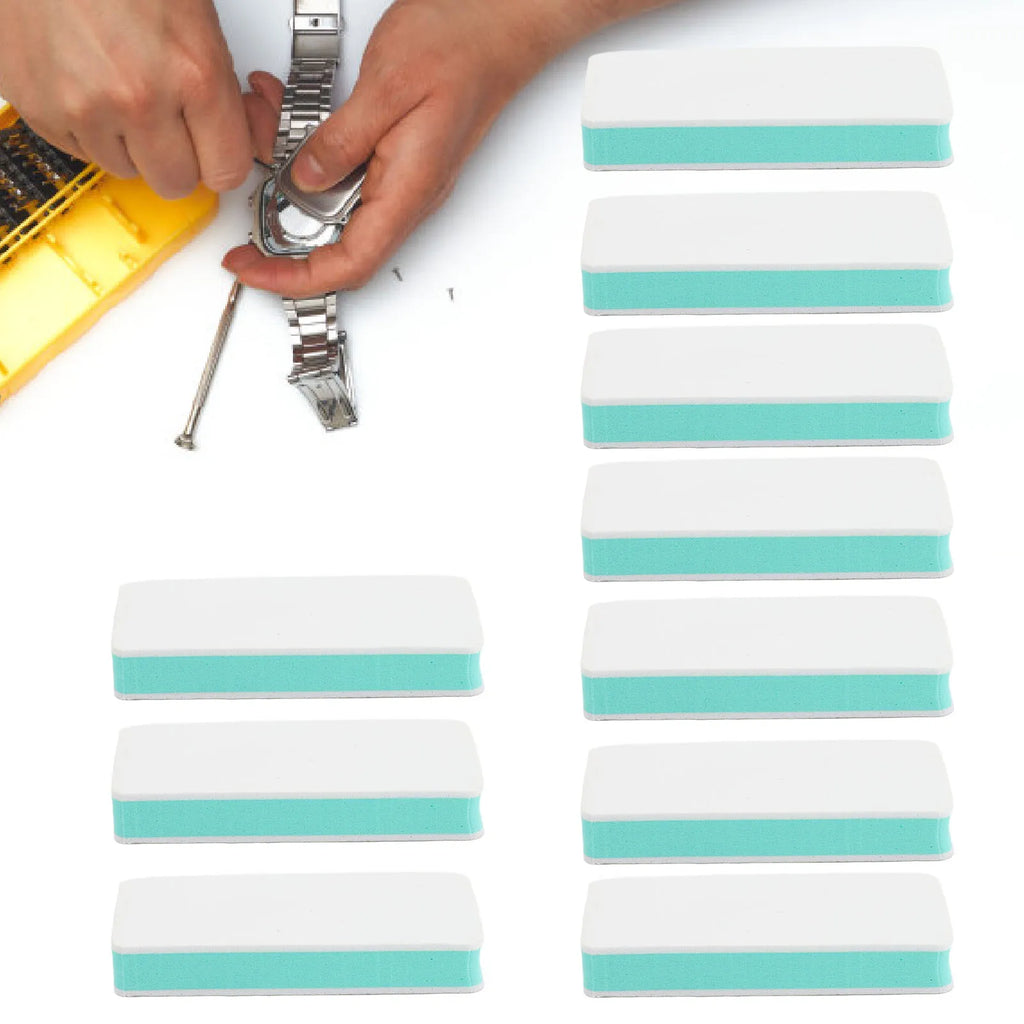 Sanding Block Washable Portable 1000 5000 Grit Double Sided Foam Sanding Blocks Reusable for Watch Strap Nail Polishing Qme