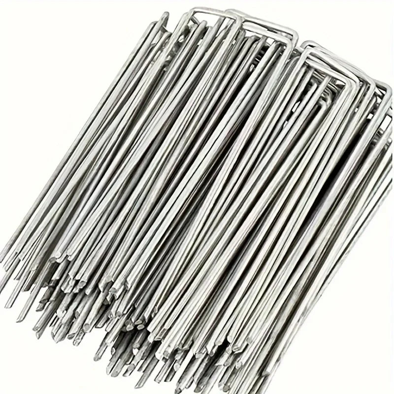 The U-shaped garden stake is very suitable for securing weed fabric, landscape nets and camping tents. Qme