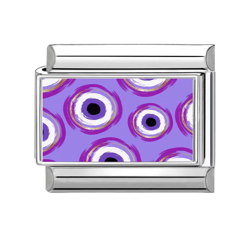 Y2K Wholesale Purple Cartoon Rabbit Planet Cat Italian Charm Link Fit
