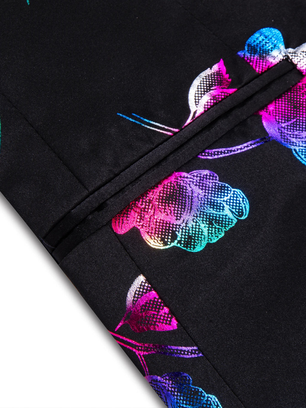 Vintage Mens Multicolor Floral Shawl Lapel Blazer Jacquard Tuxedo Jacket Casual Suit Coat for Wedding Prom Groom Party Nightclub Qme