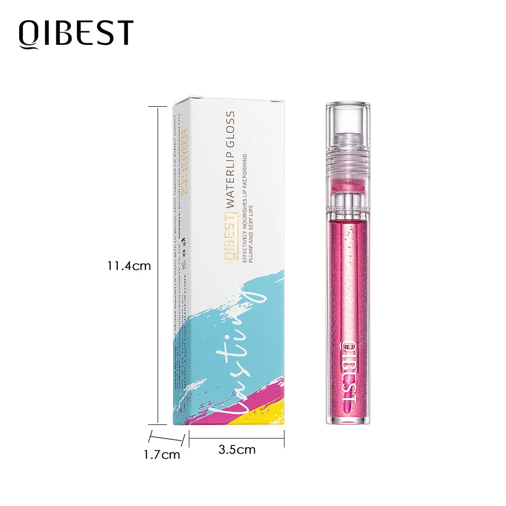 QIBEST Moisturizer Plumper Lip Gloss Lip Tint Natural Nutritious Long-lasting Plumping Lips Balm Cream Care Cosmetics Makeup Qme