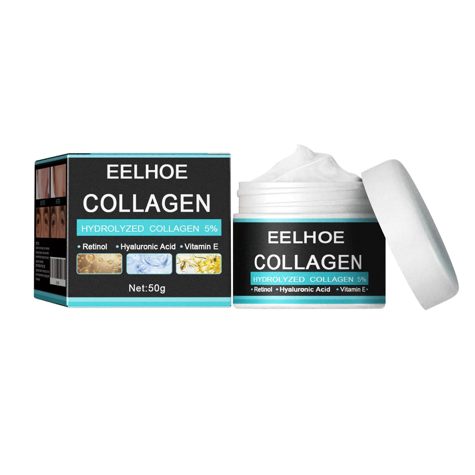 Collagen Creams For Men Smooth Wrinkle Firming Lifting Moisturizing Hyaluronic Acid Brightening Facial Cream Facial Skin Care Qme 60g