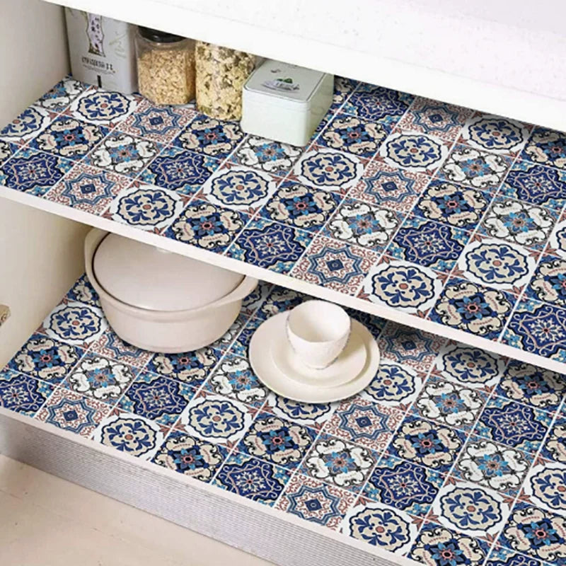 Self‑Adhesive Classic European Tile Kitchen Backsplash Sticker Waterproof High‑Temp Resistant Anti‑Oil Removable Wall Cover Film Qme