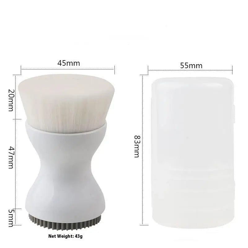 Mini Manual Facial Cleansing Brush Double-sided Silicone Massage Tool Qme
