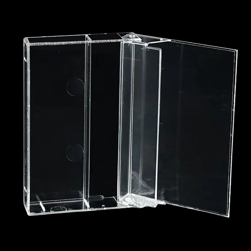 Cassette Tape Transparent Storage Box Audio Magnetic Recording Blank Qme