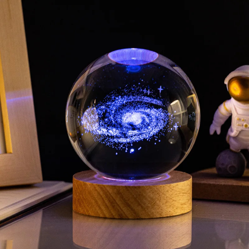 3D Colored Luminous Crystal Ball Astronomy Galaxy Crystal Sphere Beside Lamp Solar System Glassic Snow Globe Desktop Decorations Qme Galaxy