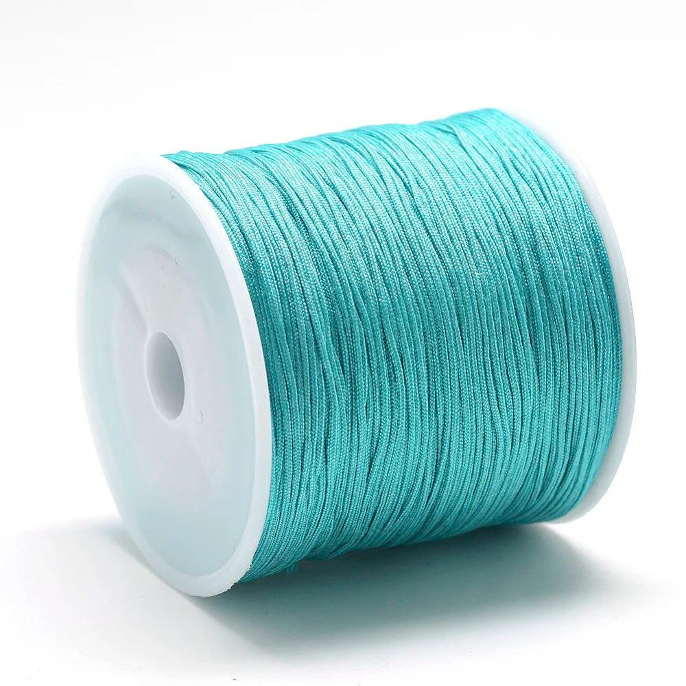 Pandahall 100m Roll Nylon Thread Braided Chinese Knotting Cord