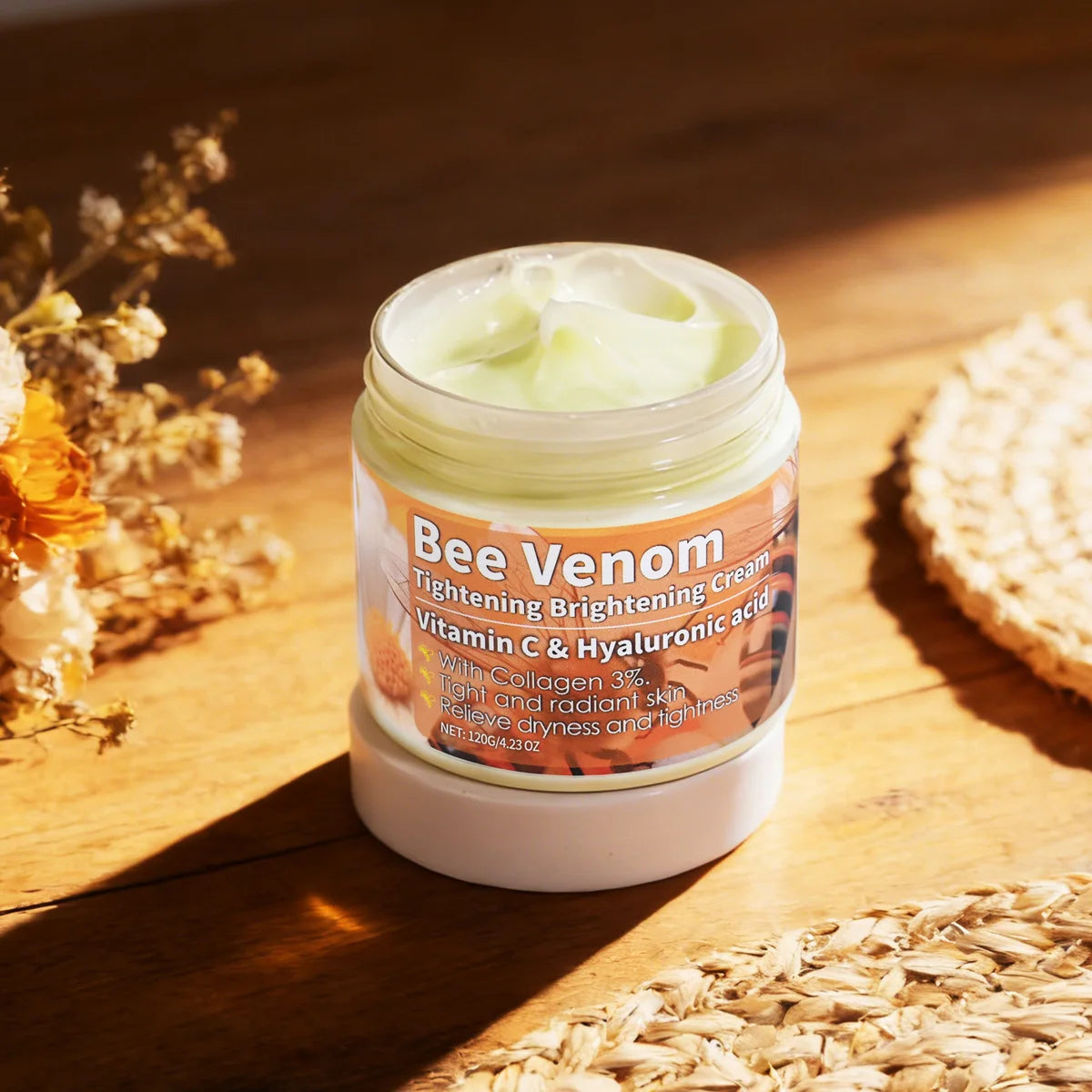 Bee Venom Firming Massage Cream Natural Anti Wrinkle Beauty Qme 120g