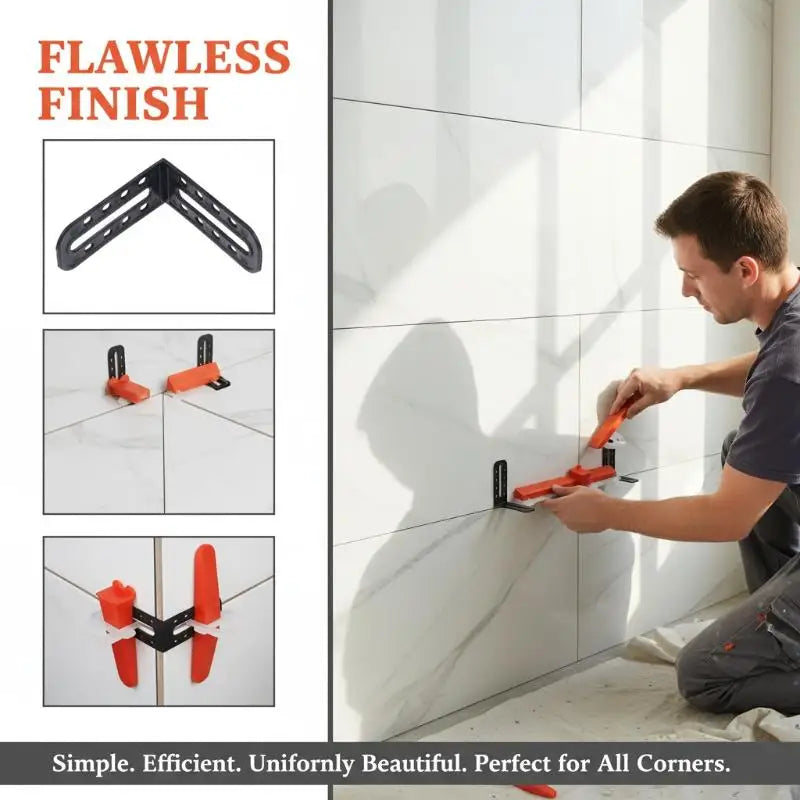 Tile Leveling System Clips Male Angle Floor Wall Leveler Spacers Qme