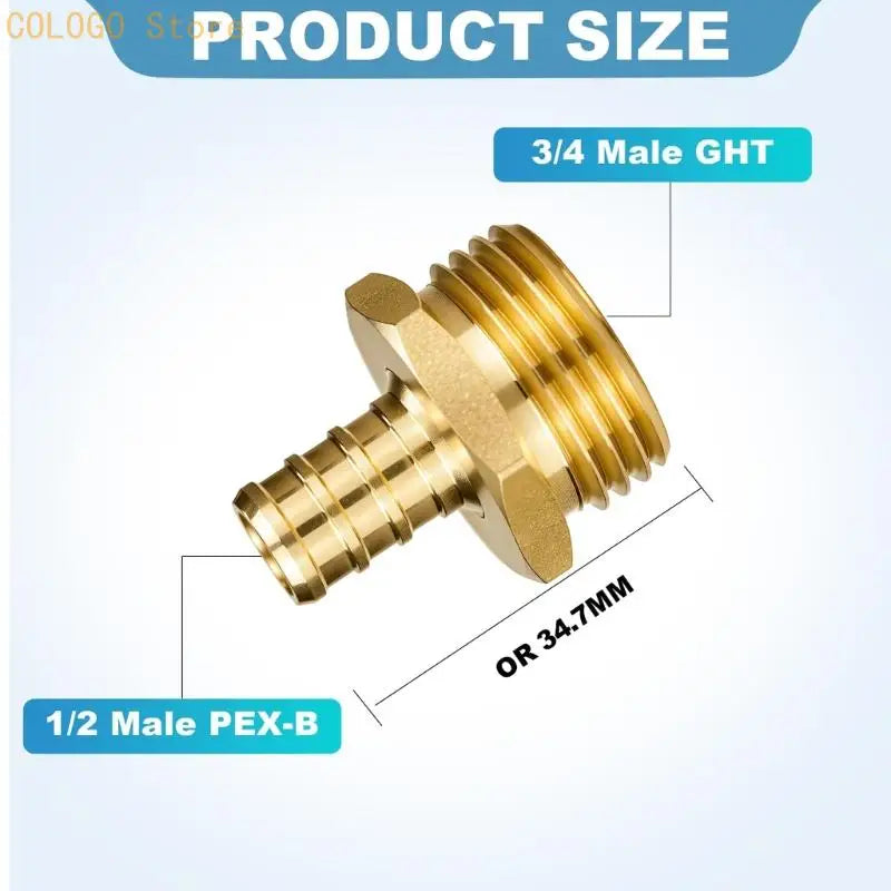 Threaded Brass Hose Fitting 3 4 Male Thread 2 Adapter Irrigation Qme