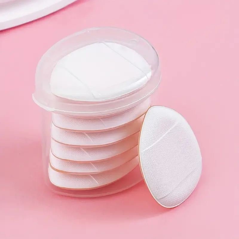 3 Fingertip Mini Puff Makeup Sponges Foundation Powder Puffs Loose Qme white 7 PCS