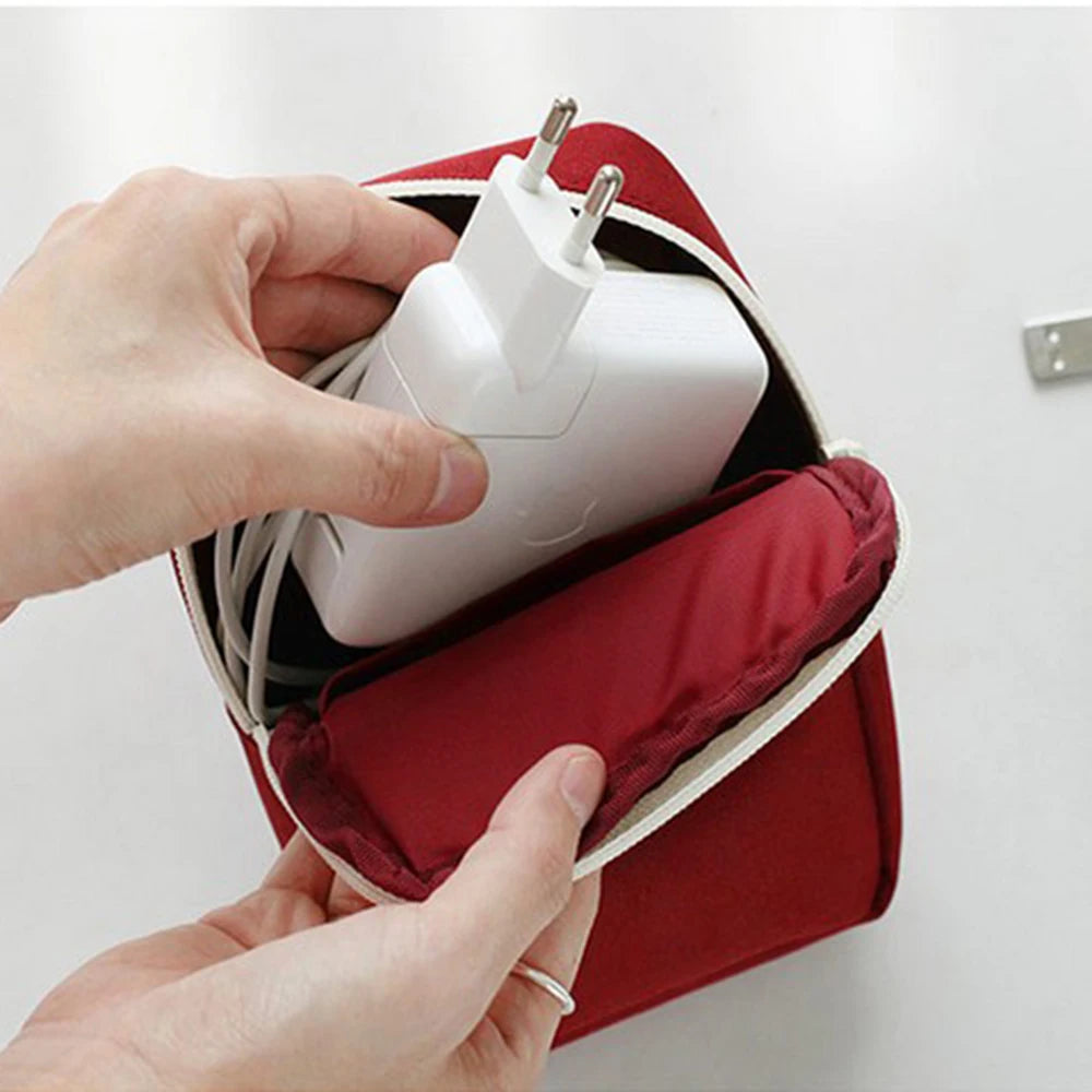 1PC Travel Portable Travel Charger Headphone Cable Digital Bag Storage Bag Men'S And Women'S Organizer Bag Qme