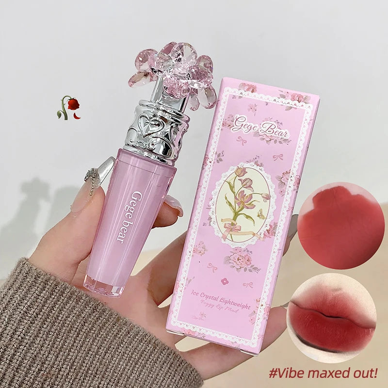 Gege Bear Mist Matte Lip Glaze Velvet Clay Long-lasting Non-drying Qme