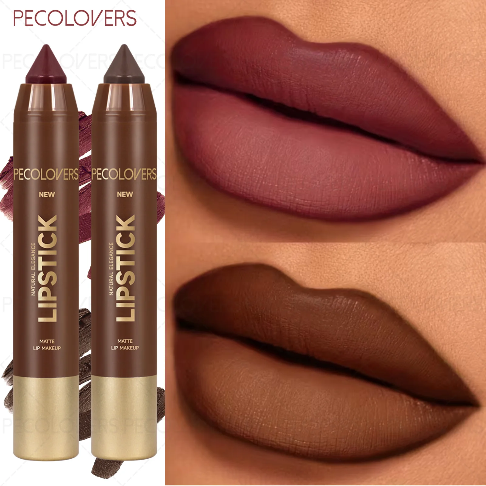 Winter Reddish Brown Lip Liner Pencil Matte Velvet Long-wearing Qme