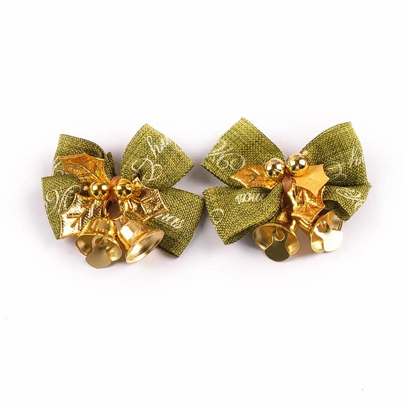 85-36mm Bow Shape Christmas Style Appliques For Clothing Hat Home Decorative Accessories Personalized Holiday Supplies cp3829 Qme 5pcs 49x44mm