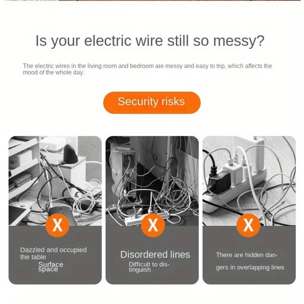 Floor Cord Cover,PVC Cable Protector,Extension Protect Wires&prevent Trips,,Self-adhesive, Suitable For Floors,wall And Desktop Qme
