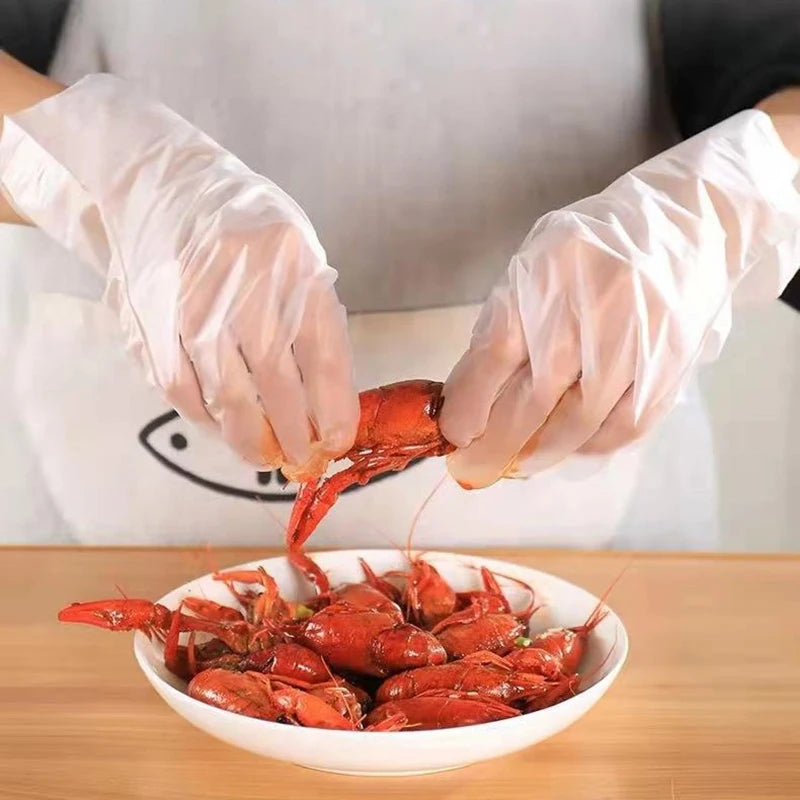 Box Latex Gloves Transparent Non-slip Acid Work Safety Food Grade Qme