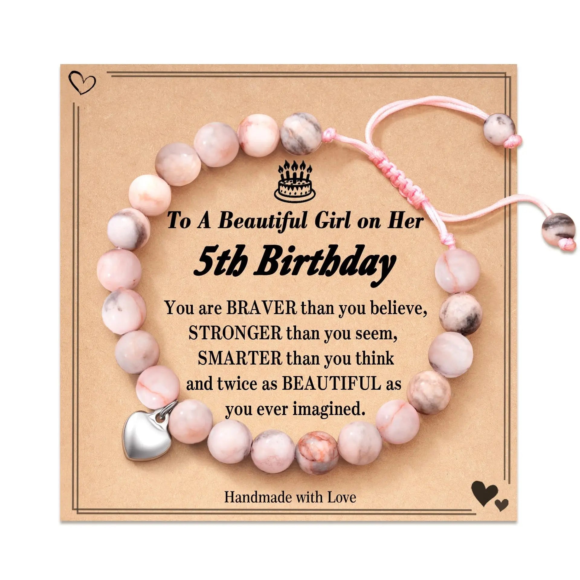 New Arrival Gifts for Birthday/ Love-Natural Stone Beaded Bracelet Handwoven Braided Adjustable Bangle Unisex Fashion Jewelry Qme Pink5tb Birthday