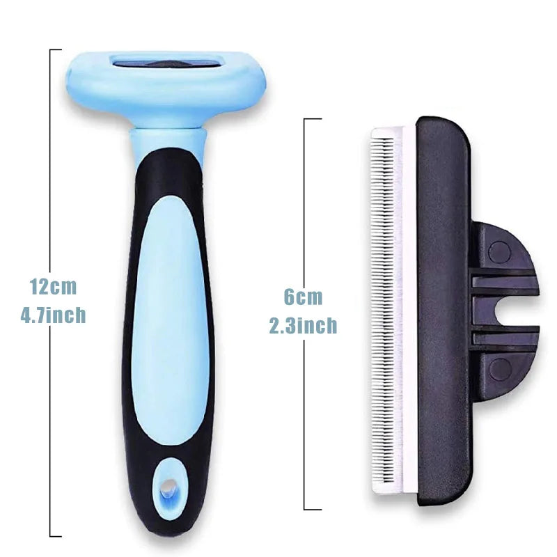 Beauty and hair removal tools for cats and dogs - reduce shedding, dead hair, and tangling - detachable and easy to clean comb Qme