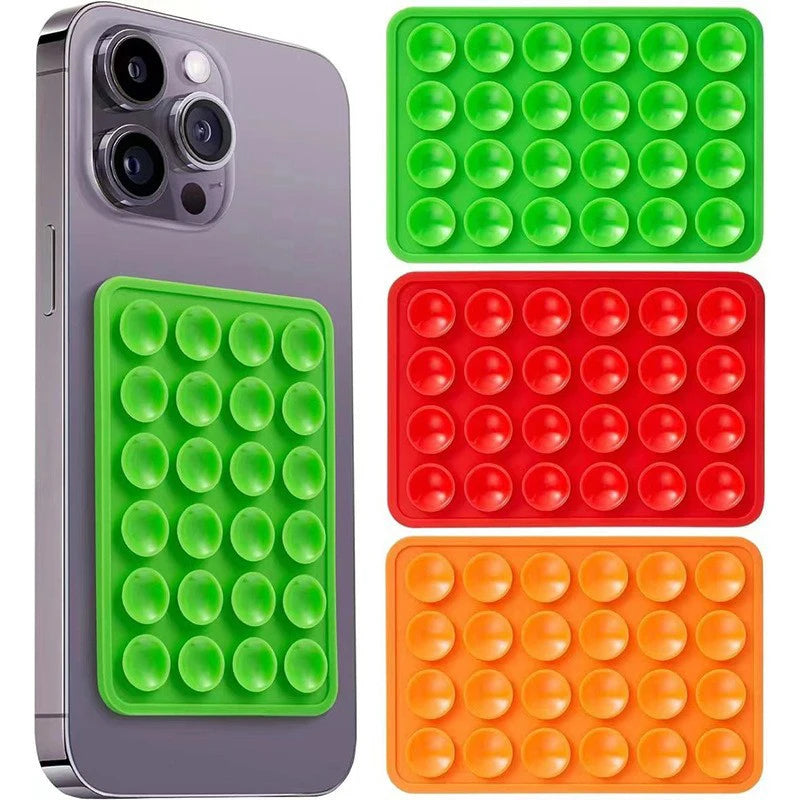 Double Side Silicone Suction Pad Mobile Phone Fixture Strong Reusable Qme