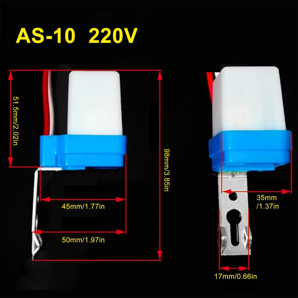 Photoelectric Sensor Light Control Button Dusk Dawn Day Night Auto Qme