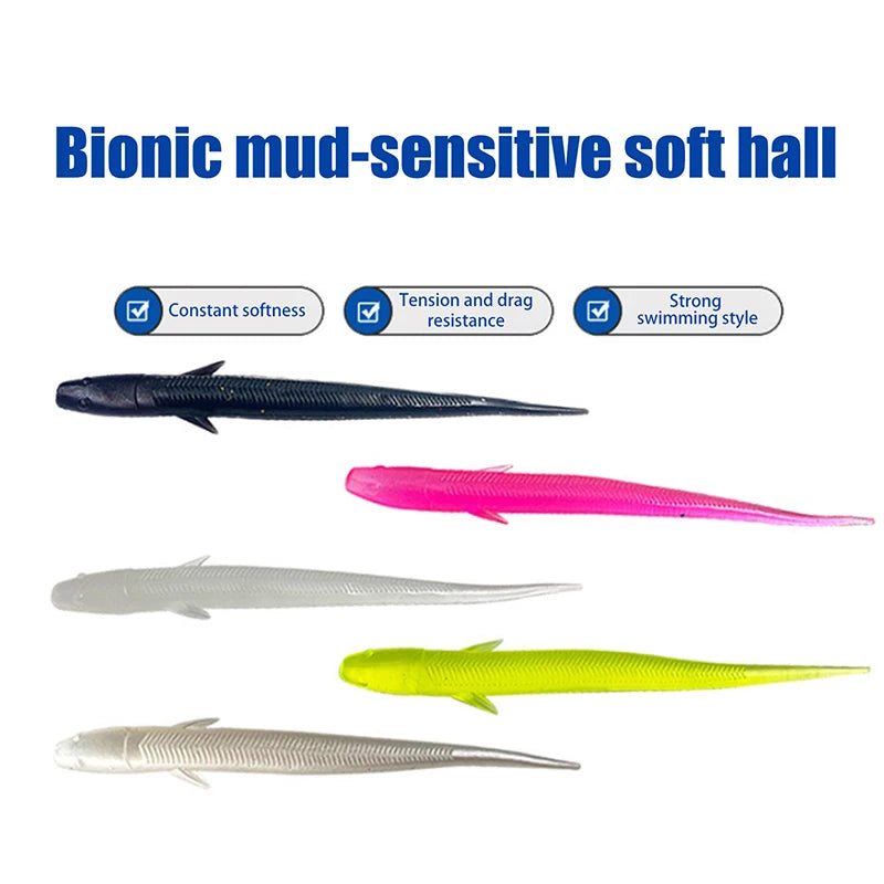 Bionic Small Fish Silicone Soft Fishing Lure Artificial Loach Bait Qme