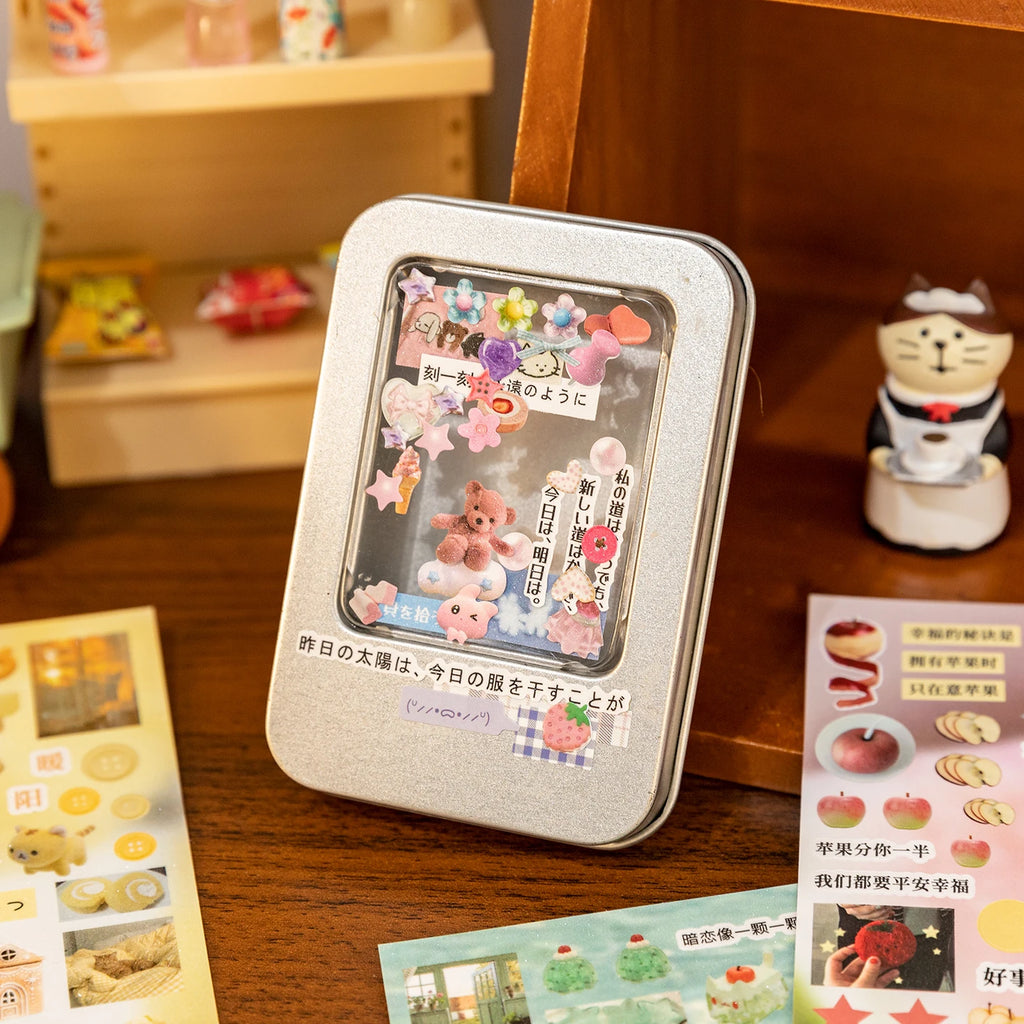 Memories Theme Die-Cut Sticker Book 29 Sheets for Scrapbooking Journal DIY,Planner Collage Diary Decoration Supplies Qme