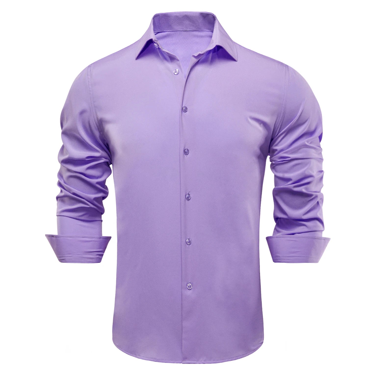 Hi-tie Jacquard Paisley Light Blue Mens Shirt Long Sleeve Lapel
