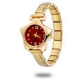 Gold Retro Simple Men Women's Watch Stainless Steel Strap Star Dial