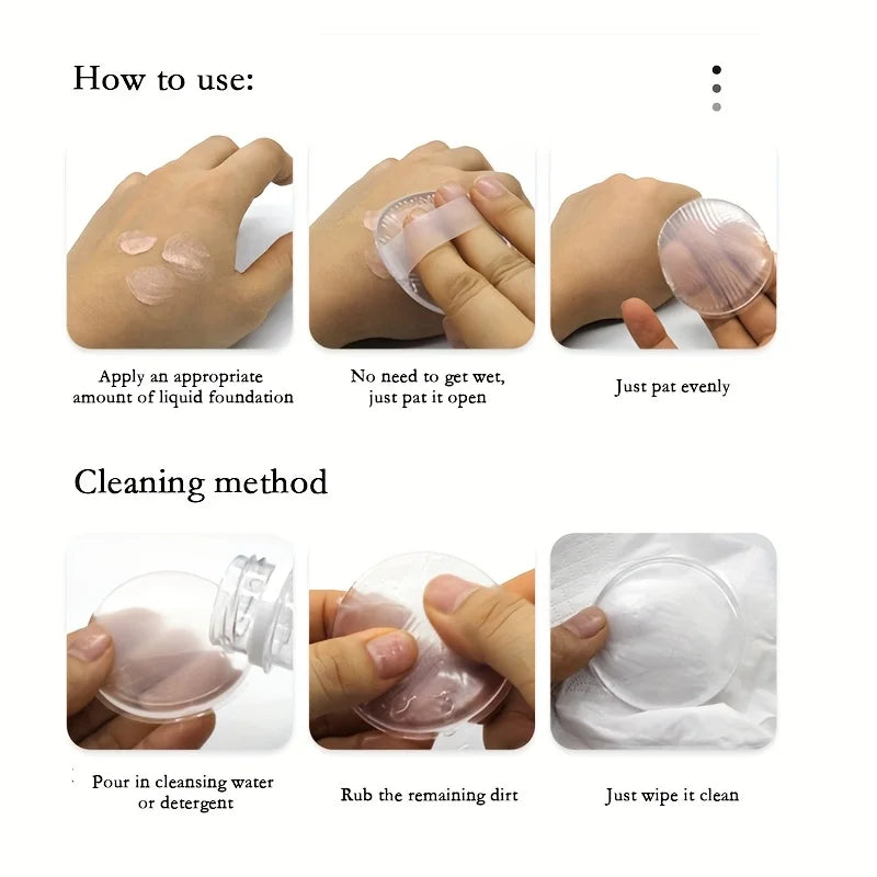 Transparent Silicone Makeup Puffshypoallergenic Beauty Blenders Qme