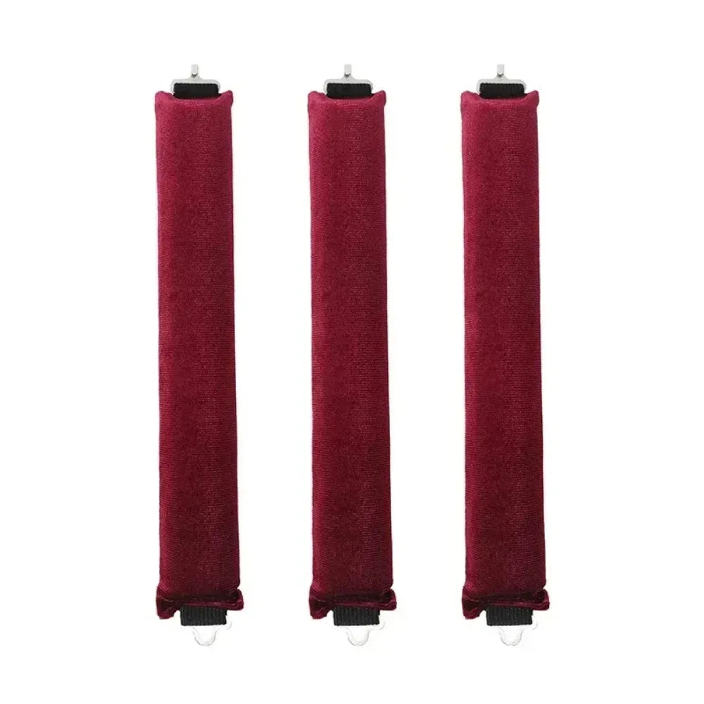 Heatless Hair Curlers Curling Rod Headband No Heat Hair Rollers Lazy Curls with Hook Sleeping Soft Flexi Rod Hair Styling Tools Qme 3pcs Red