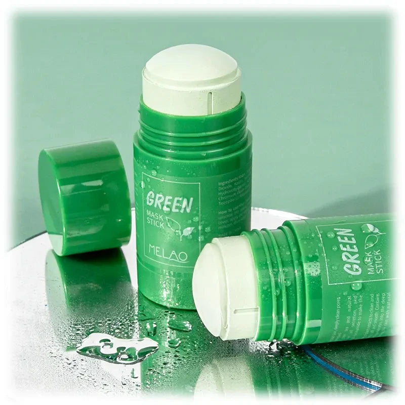 MELAO Natural Purifying Detox Clay Mask Green Tea Mud Masking For Face Green Mask Stick Qme