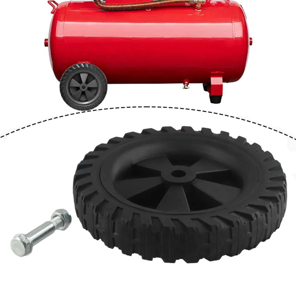 7inch Air Compressor Wheels Replacement Parts Shock Absorption Non-Slip Silent Air Compressor Caster Wheels Qme