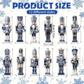 12PCS Nutcracker Wooden Decorative Set - New Year Christmas Gift, Party Decoration And Home Decor Xmas Tree Hanging Ornament Qme A