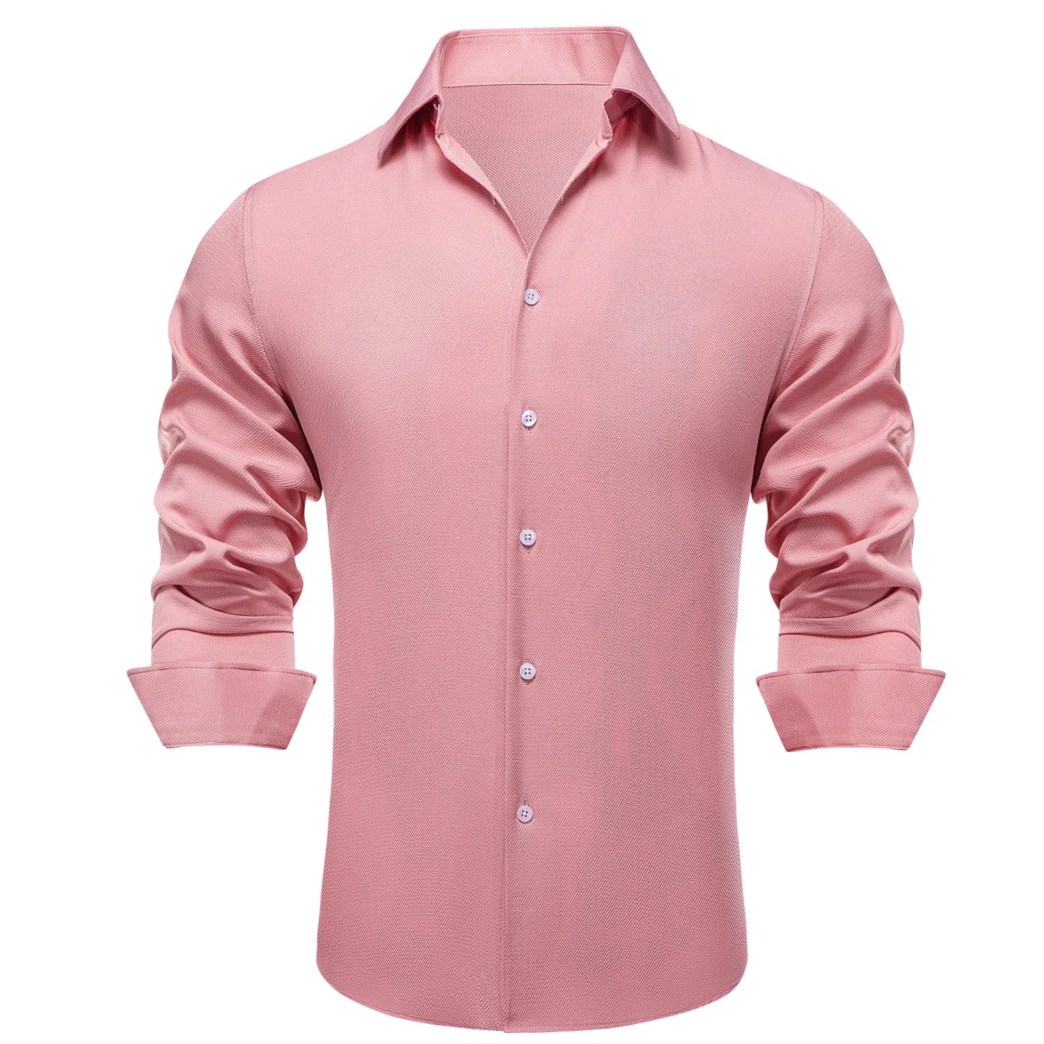 Hi-Tie Jacquard Solid Black Purple Mens Silk Shirt Long Sleeve Lapel Shirt Blouse Outerwear Wedding Office Breathable Quality Qme