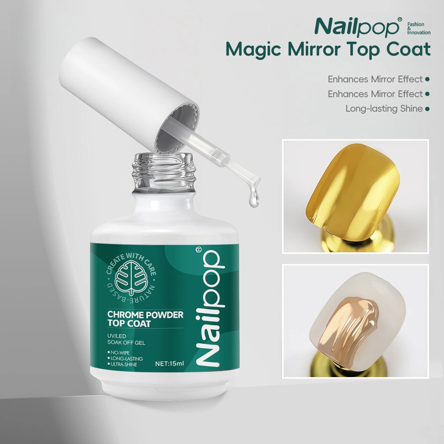 Nailpop Magic Mirror Coat Enhances Effect This Link Includes Remover Qme